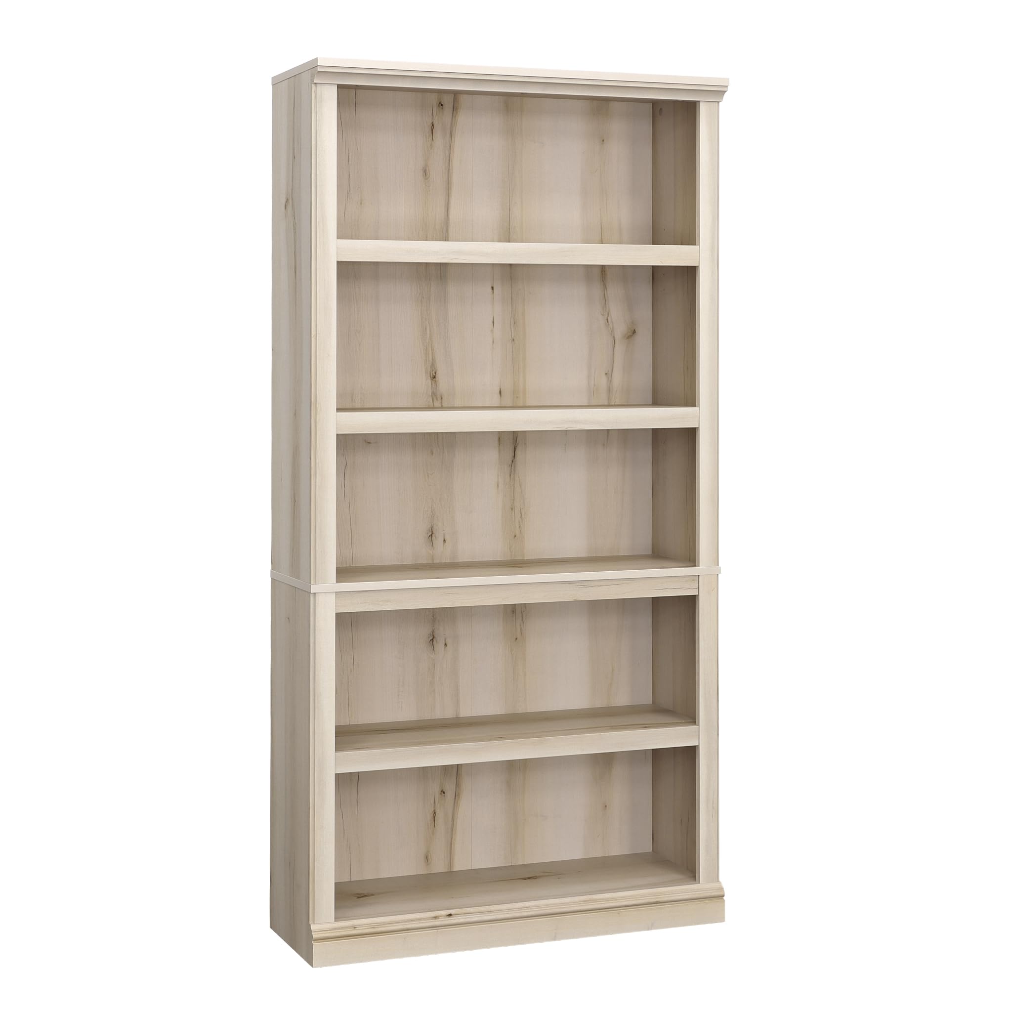 Sauder 5 Tier Book Shelf Wooden Bookcase Multipurpose Bookshelf for Home Office, Living Room, in Vintage Oak