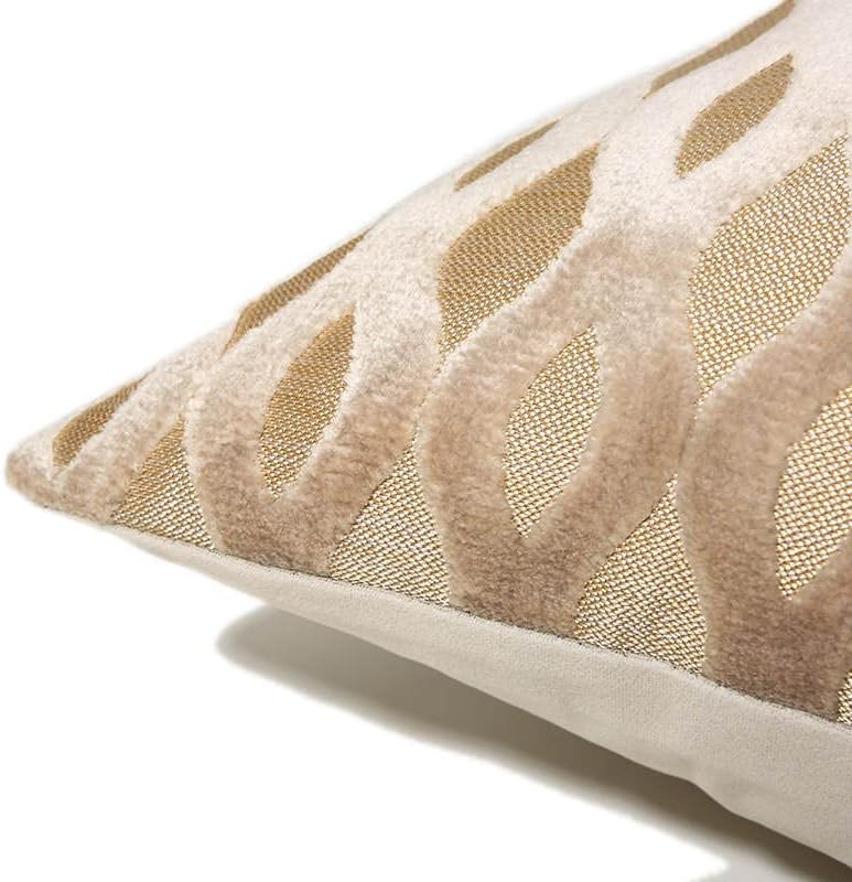 22x22 Beige Pillow Covers, Gold Cushion Throw Velvet Covers ,Velvet Beige Gold Square Modern Style for Living Room, Couch, Sofa, Bed, Chair, Cover Pillow Cover for Couch Bed and Chair (No Insert)