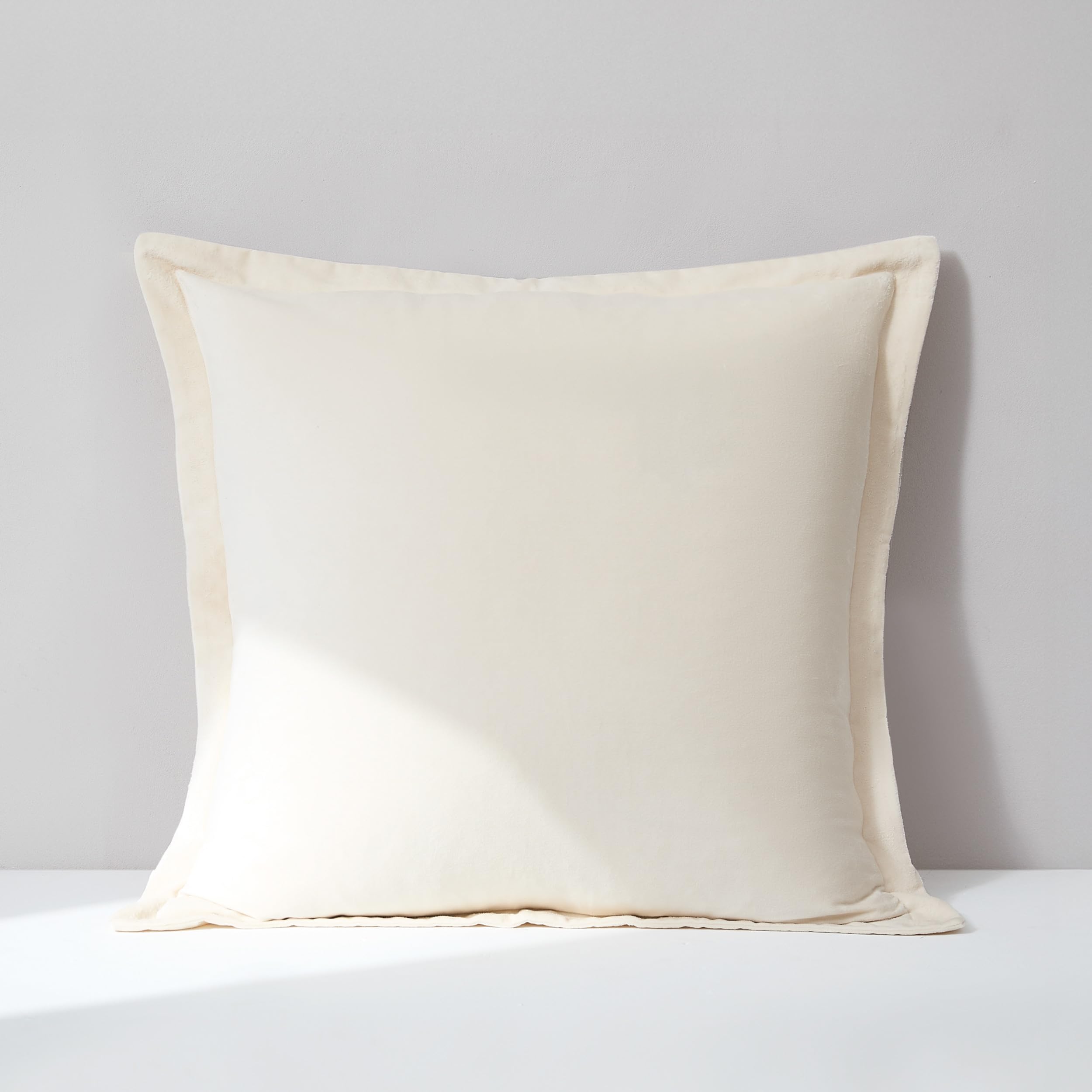 Lush Decor x Chuks Collins Terran Velvet Euro Sham Cover Single 26" W x 26" L Brown - Velvet Throw Pillow - Euro Pillow Covers - Glam Decorative Pillows for Bed - Luxury Home Decor