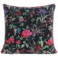 24x24 inch Burgundy Red Velvet Floral Flower Bird Throw Pillow Sofa Cushion Cover Case Couch Bohemian Accent Colorful Boho Chic Indian Handmade Cover Only