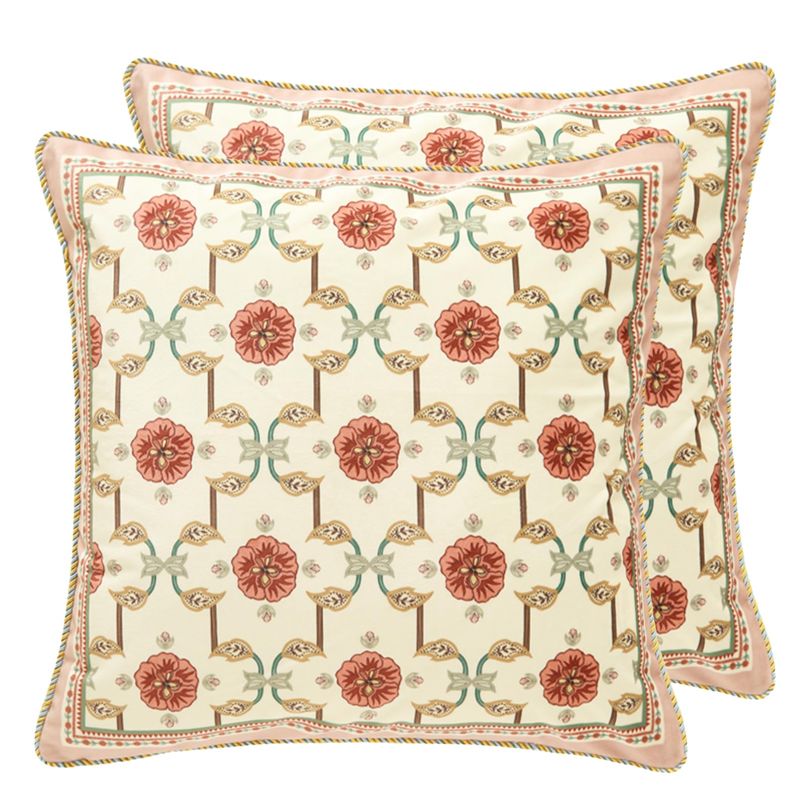 patdrea Velvet Euro Sham Decorative Throw Pillow Covers Set Soft Durable Cushion Cases Pillowcase for Couch Bedroom Car Living Room 4 PCS