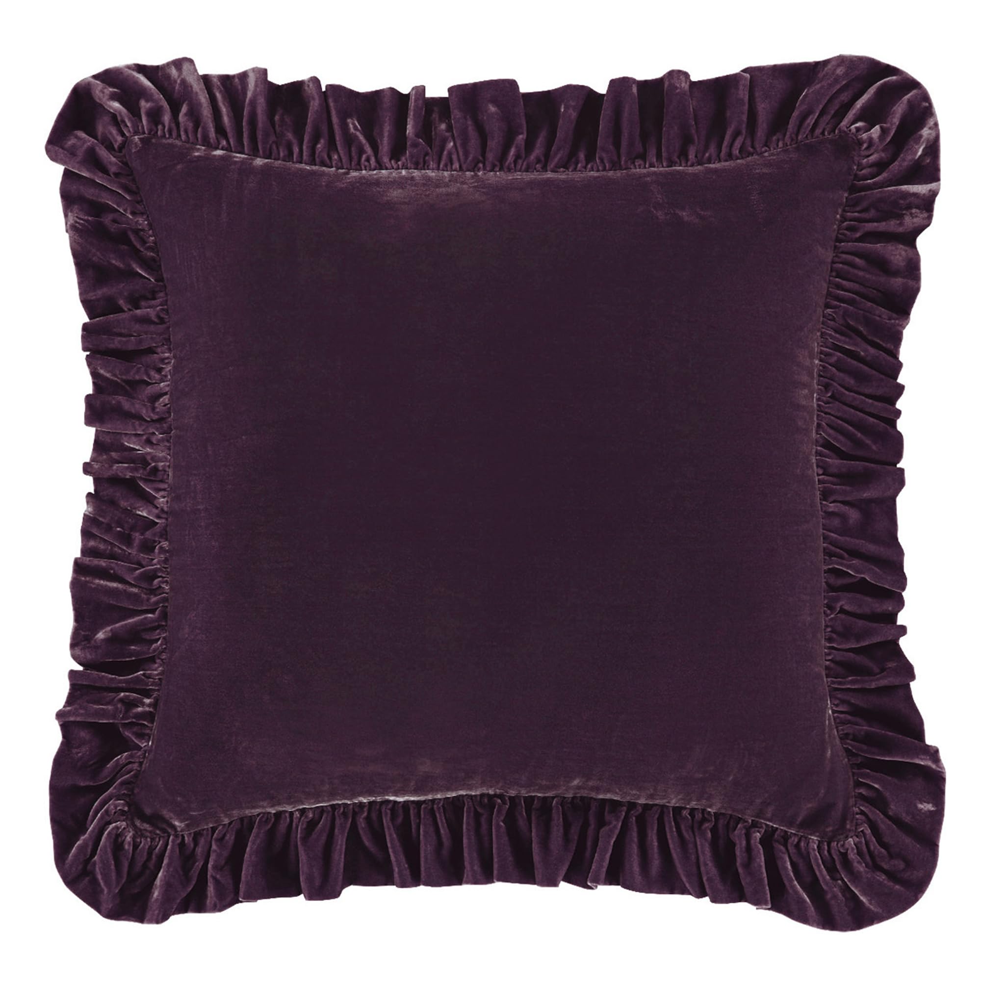 HiEnd Accents Stella Faux Silk Velvet Euro Sham Pillow Cover, 27x27 inch, Dusty Rose, Romantic Western Modern Traditional Style Luxury Bedding