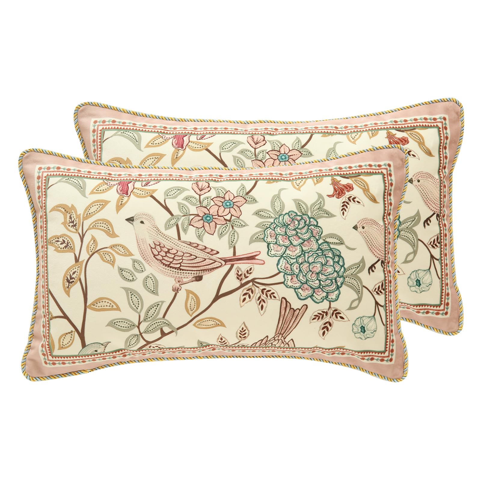 patdrea Velvet Euro Sham Decorative Throw Pillow Covers Set Soft Durable Cushion Cases Pillowcase for Couch Bedroom Car Living Room 4 PCS