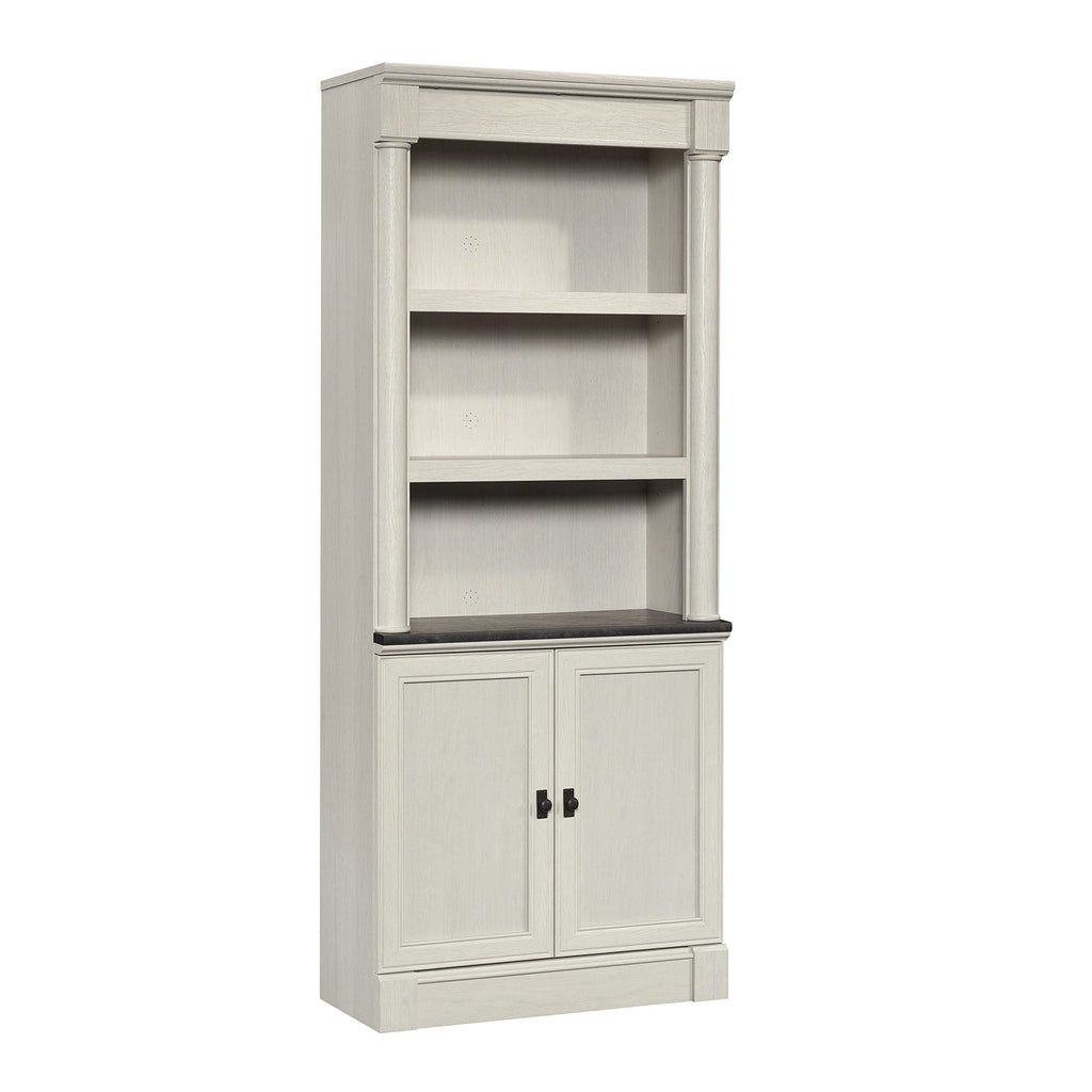 Sauder Palladia Bookcase with Doors, Multiroom Storage, Library Bookcase, Vintage Oak Finish