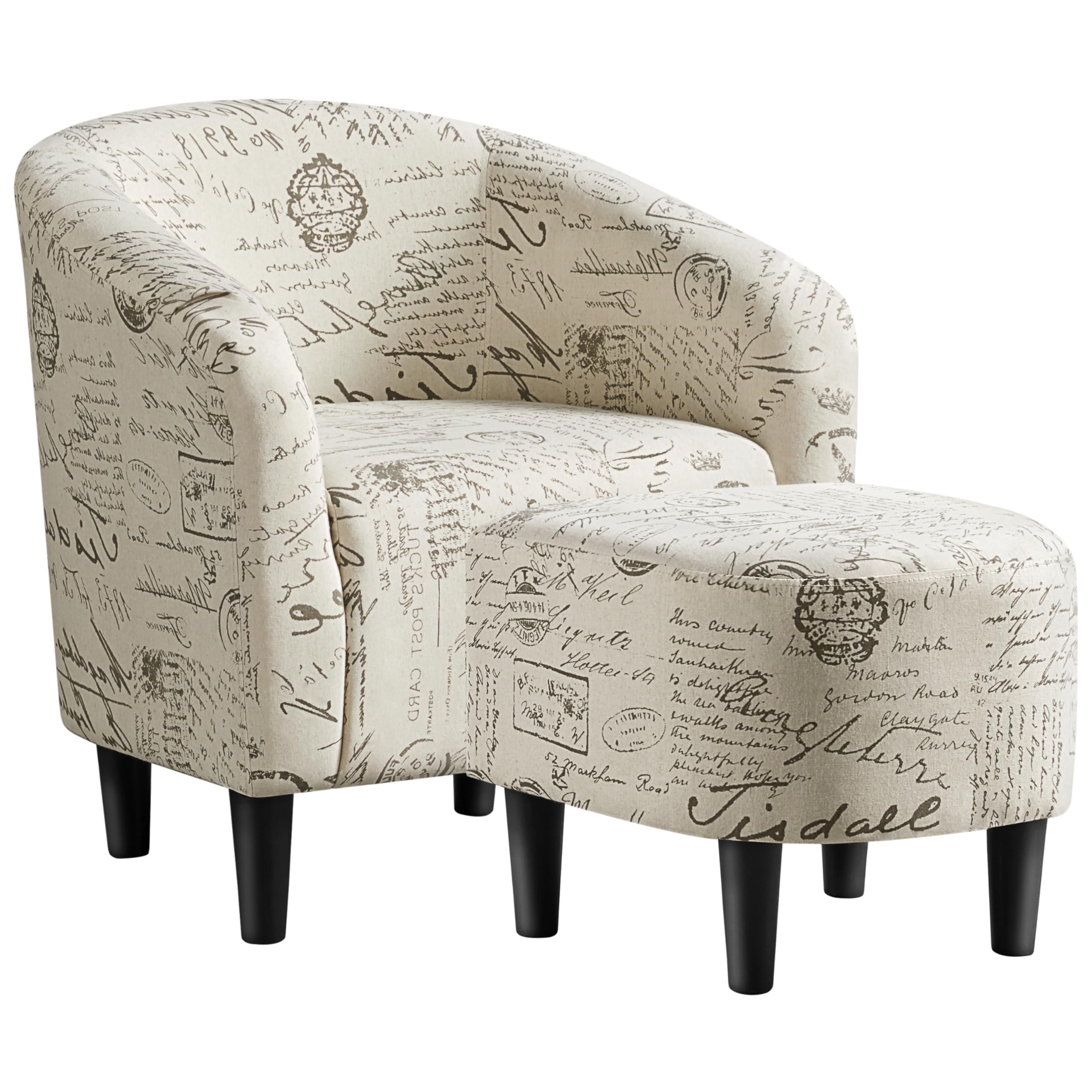 Yaheetech Velvet Club Chair, Modern Tufted Accent Chair with Armrest, Upholstered Barrel Chair with Solid Legs for Living Room/Bedroom/Study/Waiting Room, Navy Blue
