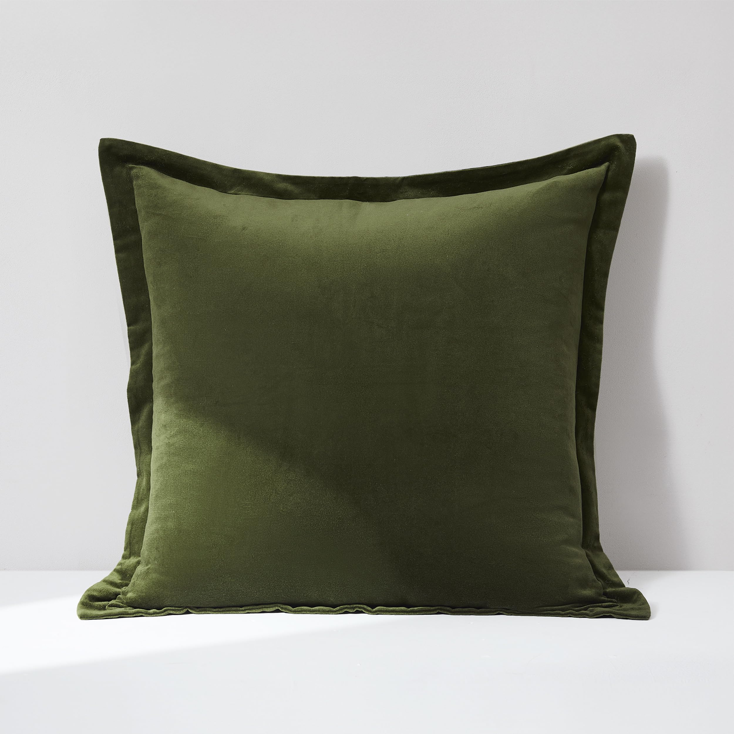 Lush Decor x Chuks Collins Terran Velvet Euro Sham Cover Single 26" W x 26" L Brown - Velvet Throw Pillow - Euro Pillow Covers - Glam Decorative Pillows for Bed - Luxury Home Decor