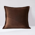 Lush Decor x Chuks Collins Terran Velvet Euro Sham Cover Single 26" W x 26" L Brown - Velvet Throw Pillow - Euro Pillow Covers - Glam Decorative Pillows for Bed - Luxury Home Decor