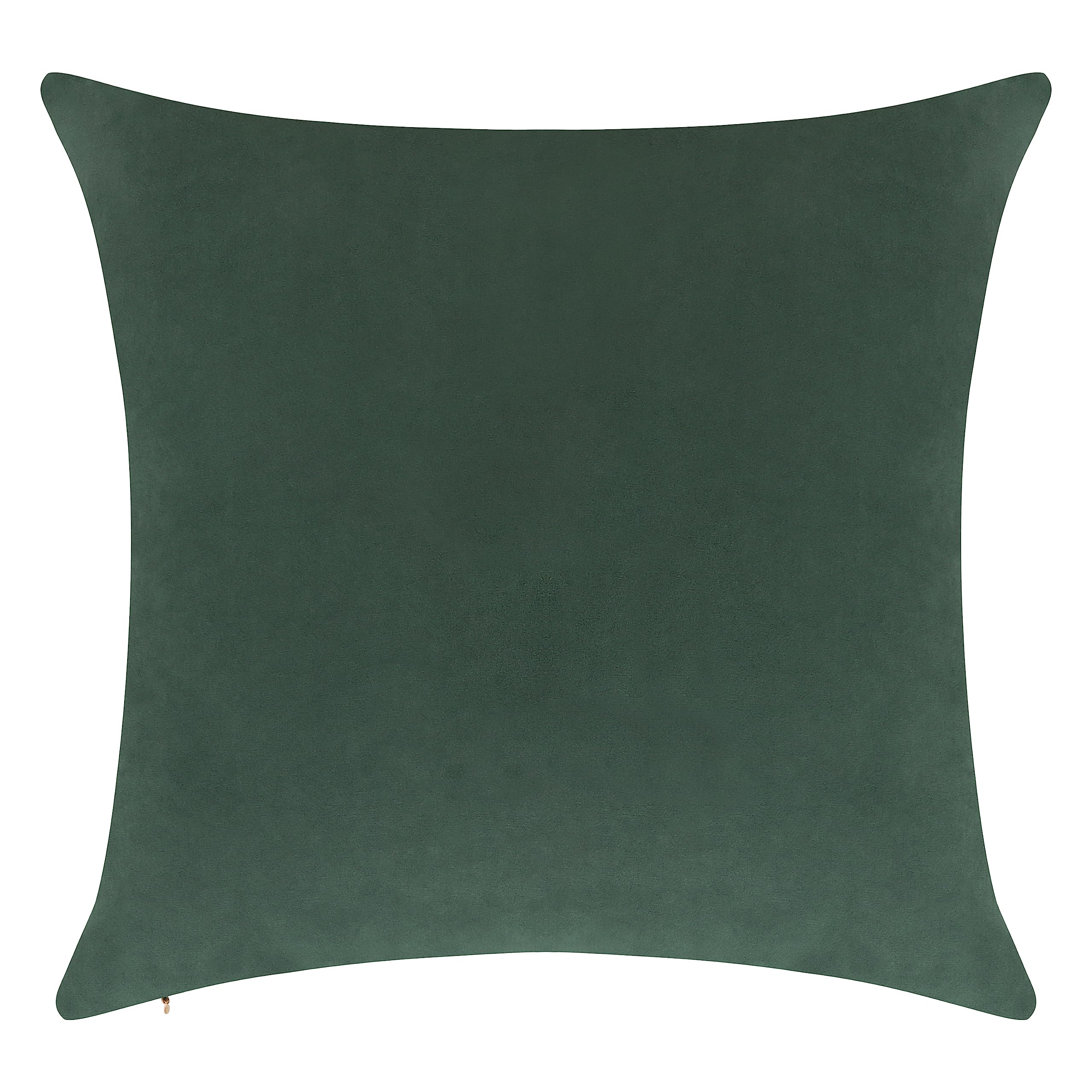 Pack of 1 Velvet Decorative Throw Pillow Cover 20x20 Inches, Cushion Cover Set for Home Sofa, Couch, Bedroom, Living Room, Soft and Breathable Fabric, Hidden Zipper (Dark Grey, 20" x 20")
