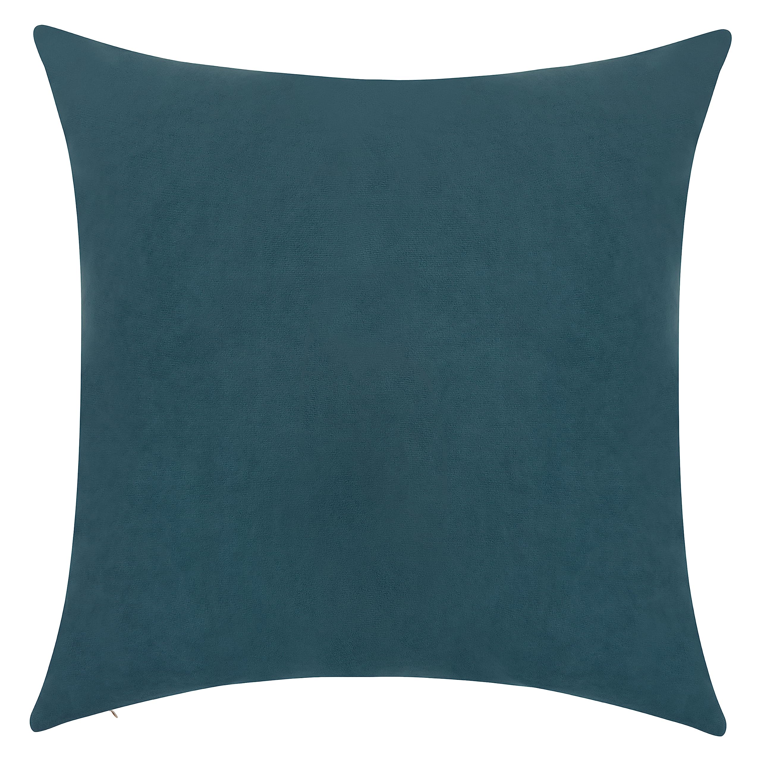 Pack of 1 Velvet Decorative Throw Pillow Cover 20x20 Inches, Cushion Cover Set for Home Sofa, Couch, Bedroom, Living Room, Soft and Breathable Fabric, Hidden Zipper (Dark Grey, 20" x 20")