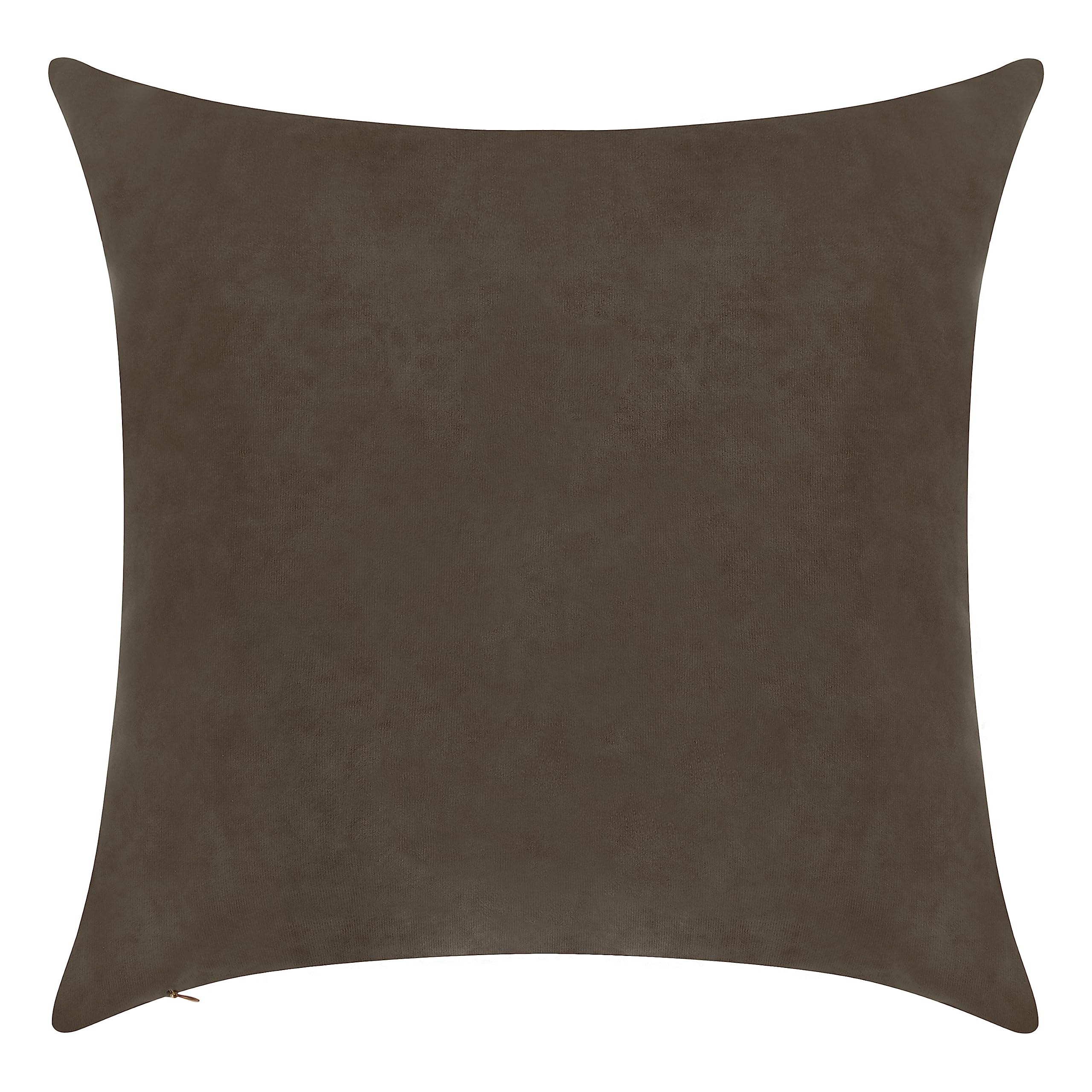 Pack of 1 Velvet Decorative Throw Pillow Cover 20x20 Inches, Cushion Cover Set for Home Sofa, Couch, Bedroom, Living Room, Soft and Breathable Fabric, Hidden Zipper (Dark Grey, 20" x 20")