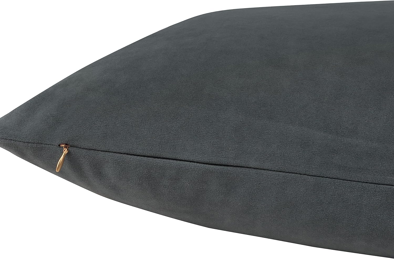 Pack of 1 Velvet Decorative Throw Pillow Cover 20x20 Inches, Cushion Cover Set for Home Sofa, Couch, Bedroom, Living Room, Soft and Breathable Fabric, Hidden Zipper (Dark Grey, 20" x 20")