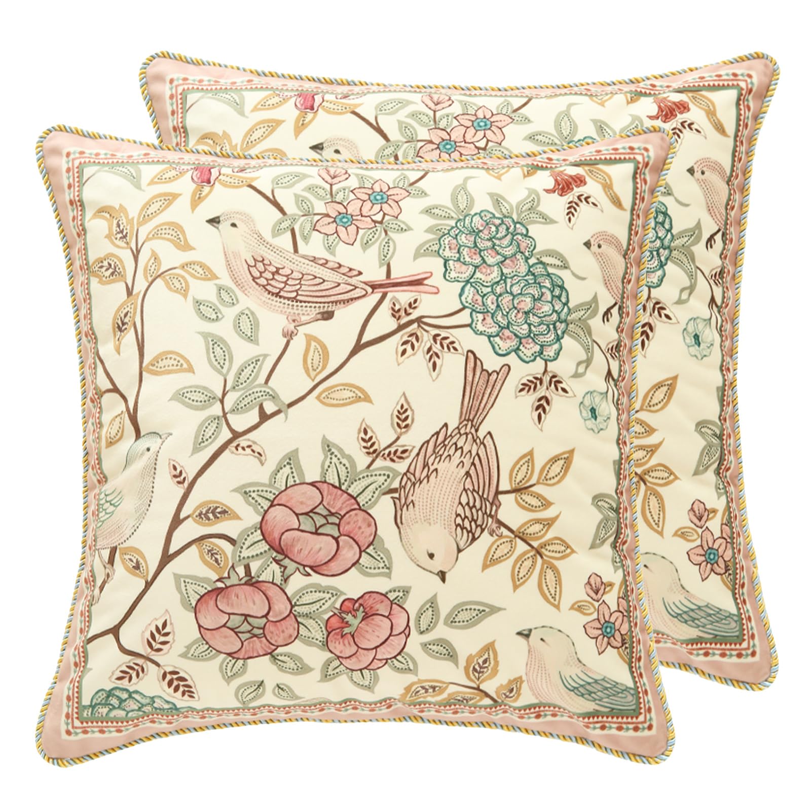 patdrea Velvet Euro Sham Decorative Throw Pillow Covers Set Soft Durable Cushion Cases Pillowcase for Couch Bedroom Car Living Room 4 PCS