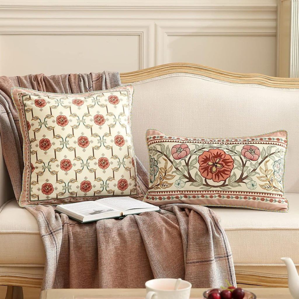 patdrea Velvet Euro Sham Decorative Throw Pillow Covers Set Soft Durable Cushion Cases Pillowcase for Couch Bedroom Car Living Room 4 PCS