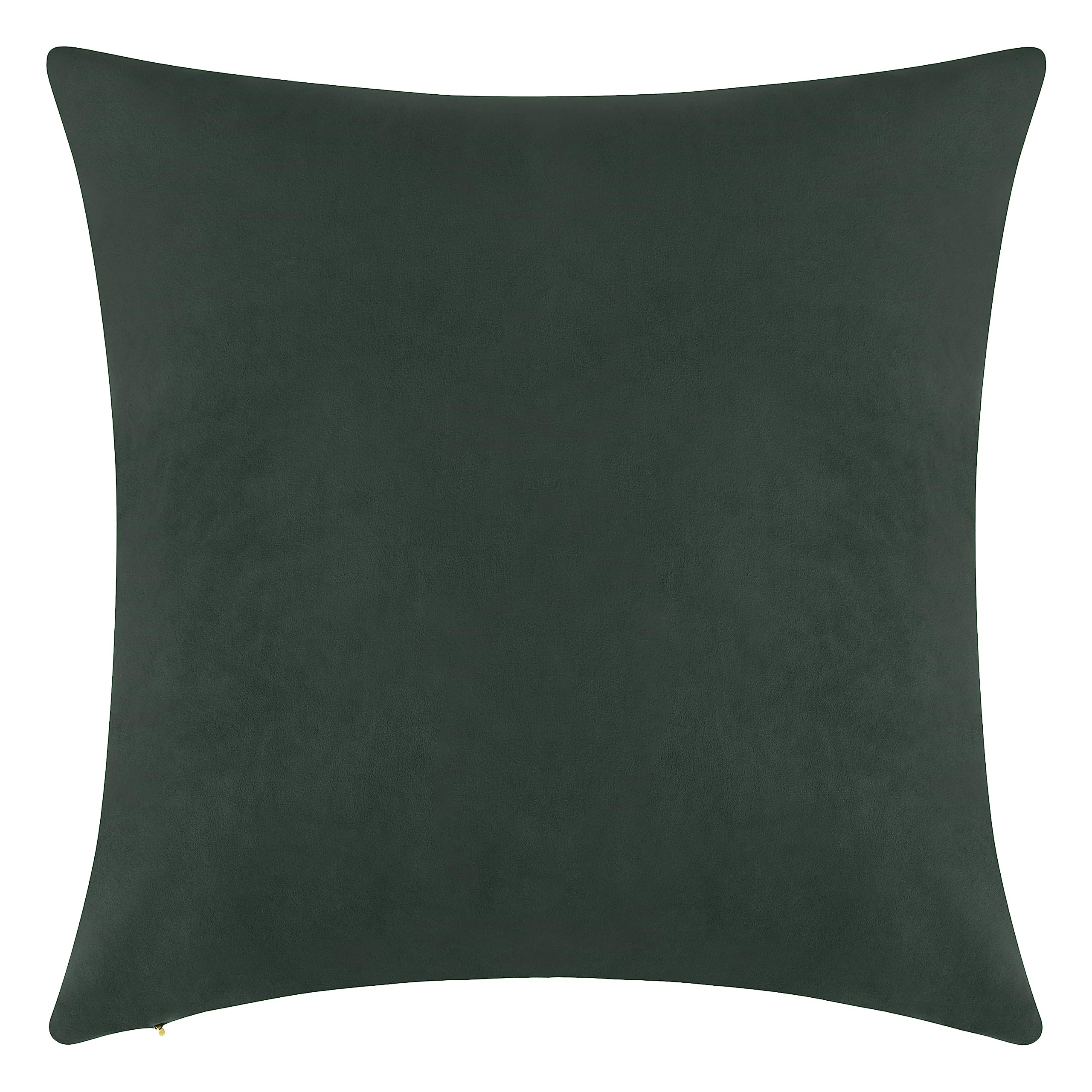 Pack of 1 Velvet Decorative Throw Pillow Cover 20x20 Inches, Cushion Cover Set for Home Sofa, Couch, Bedroom, Living Room, Soft and Breathable Fabric, Hidden Zipper (Dark Grey, 20" x 20")