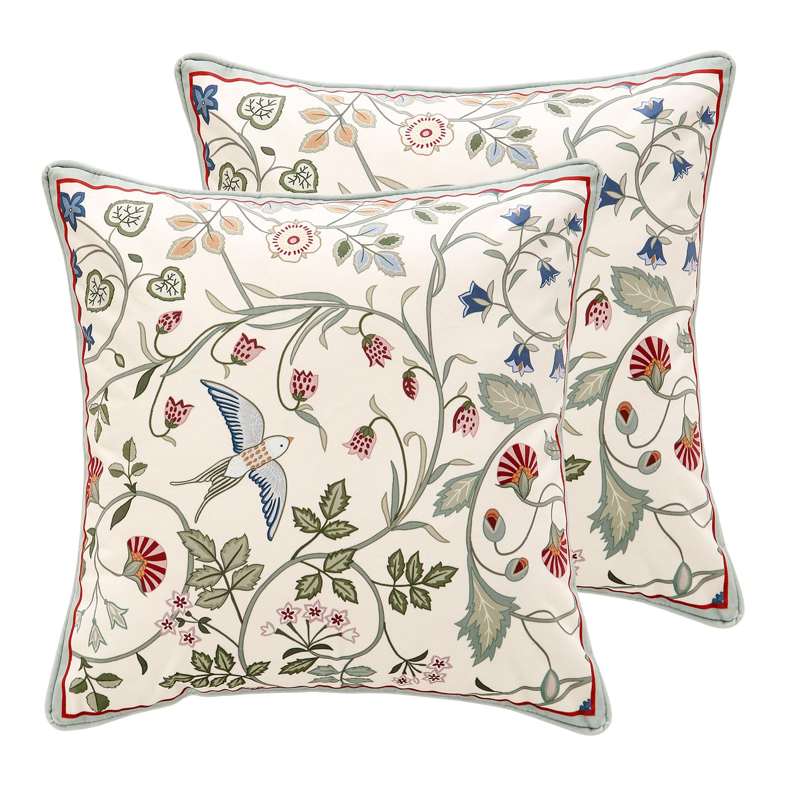 bilin gaier Designer French Square Velvet 18X18 Pillow Cover for Couch Set of 2,Soft and Wrinkle-Free Pillow Case Standard Size,Long Lumbar Throw Pillow Cover Home Decor Sofa Bedroom Living Room