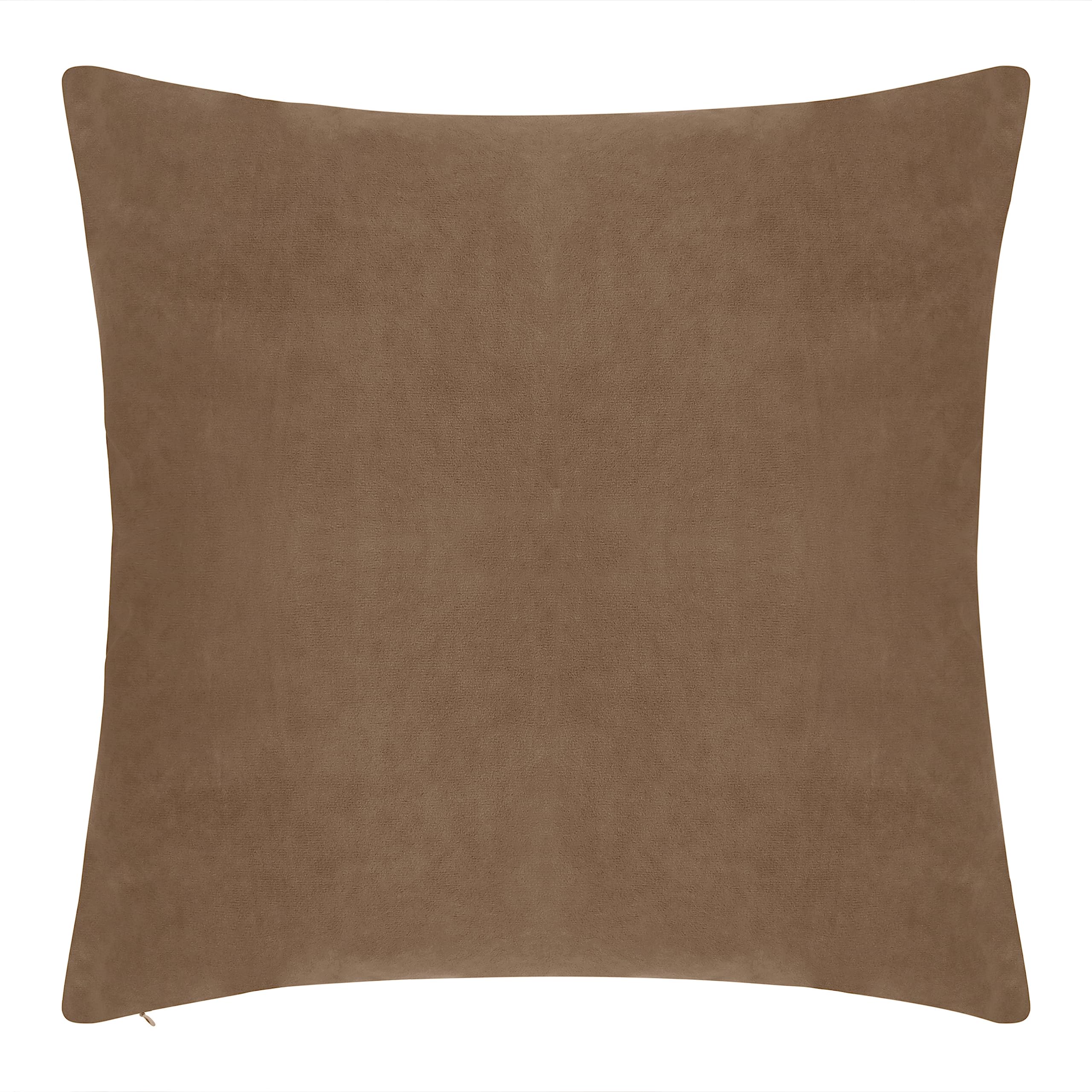 Pack of 1 Velvet Decorative Throw Pillow Cover 20x20 Inches, Cushion Cover Set for Home Sofa, Couch, Bedroom, Living Room, Soft and Breathable Fabric, Hidden Zipper (Dark Grey, 20" x 20")