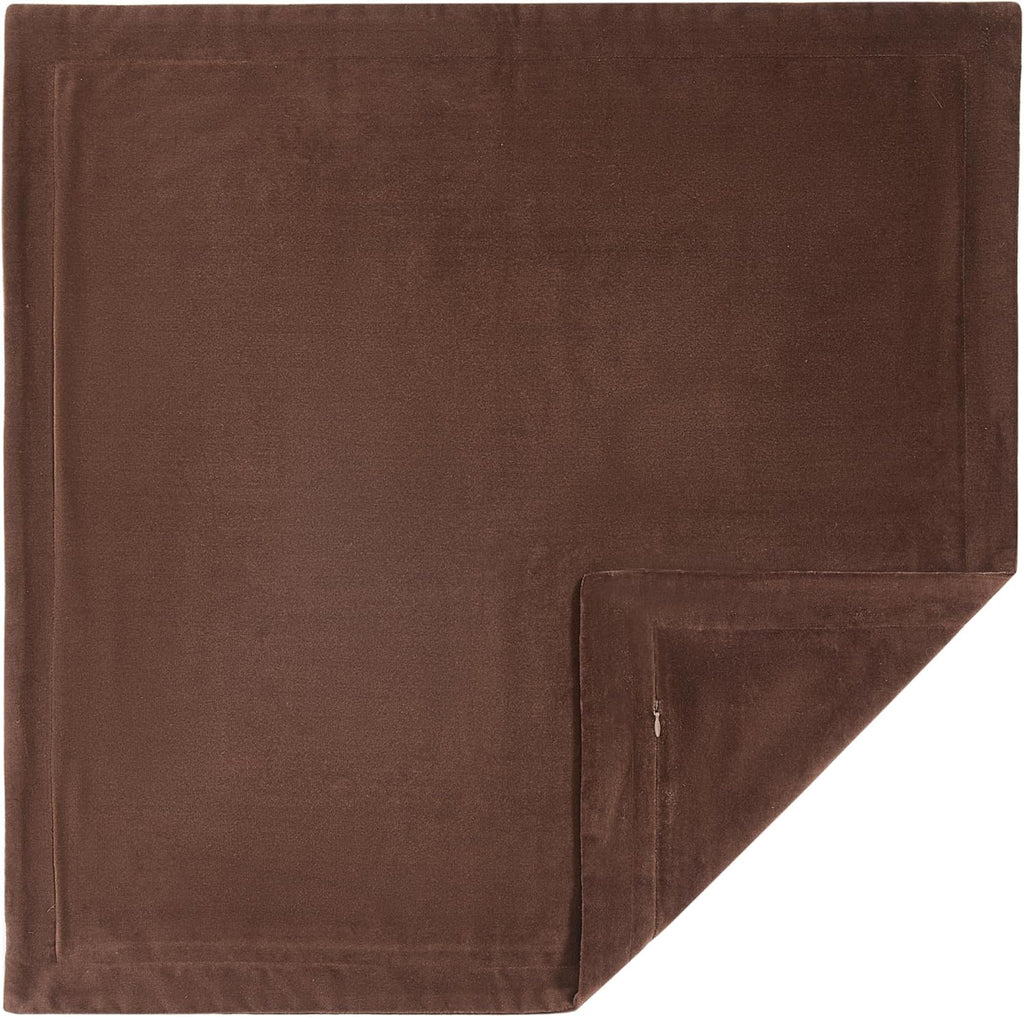 Lush Decor x Chuks Collins Terran Velvet Euro Sham Cover Single 26" W x 26" L Brown - Velvet Throw Pillow - Euro Pillow Covers - Glam Decorative Pillows for Bed - Luxury Home Decor