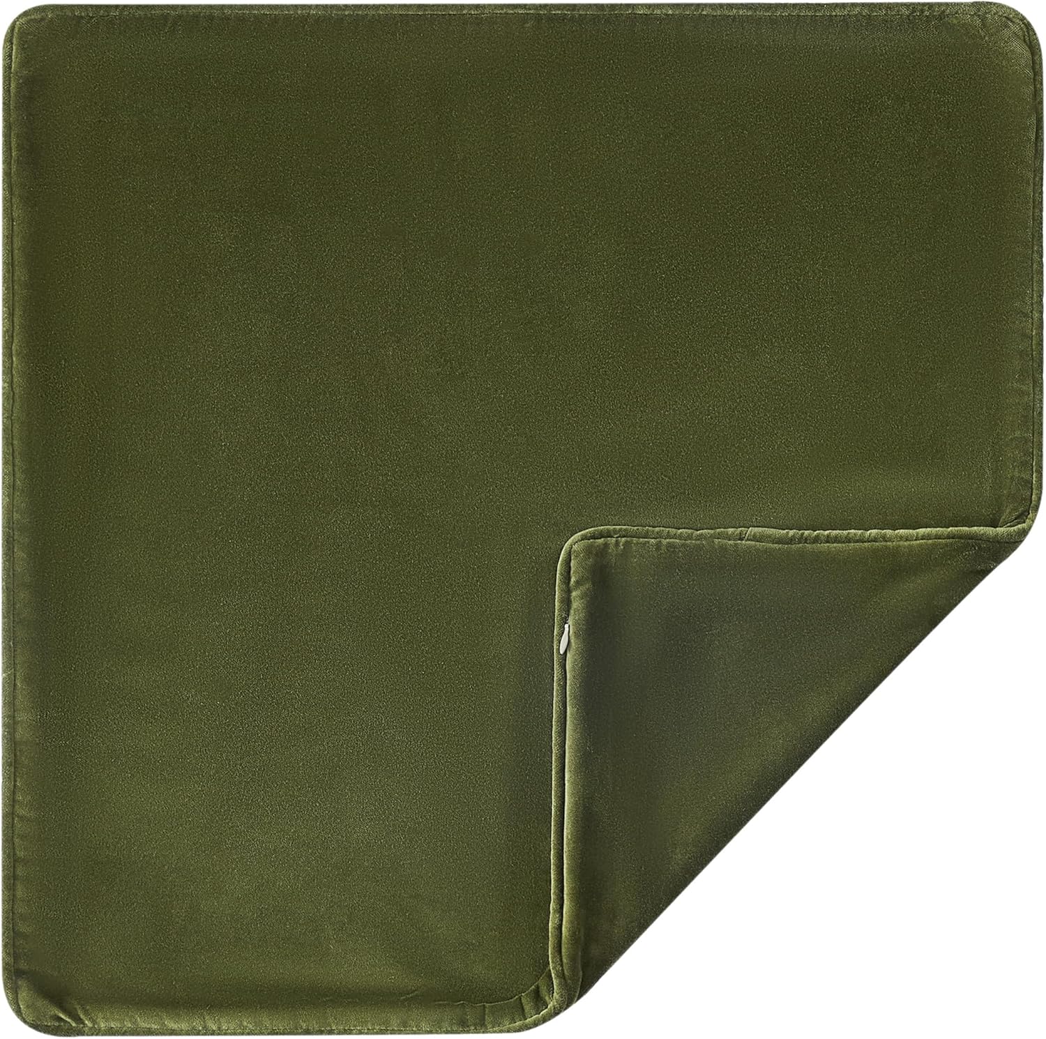 Lush Decor x Chuks Collins Terran Velvet Decorative Pillow Cover Single 22" W x 22" L Green - 22x22 Pillow Cover - Velvet Throw Pillows for Bed, Couch or Chair - Luxury Home Decor