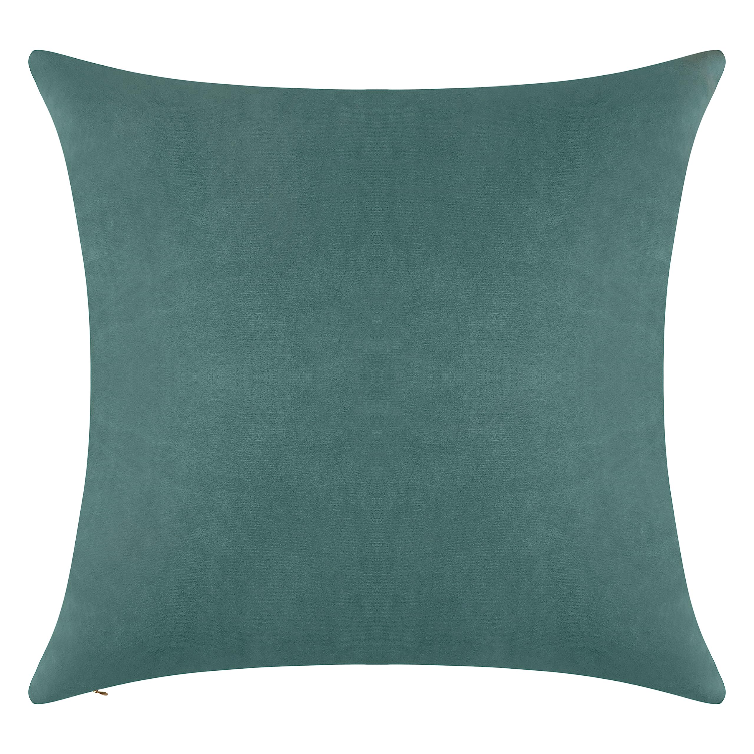 Pack of 1 Velvet Decorative Throw Pillow Cover 20x20 Inches, Cushion Cover Set for Home Sofa, Couch, Bedroom, Living Room, Soft and Breathable Fabric, Hidden Zipper (Dark Grey, 20" x 20")