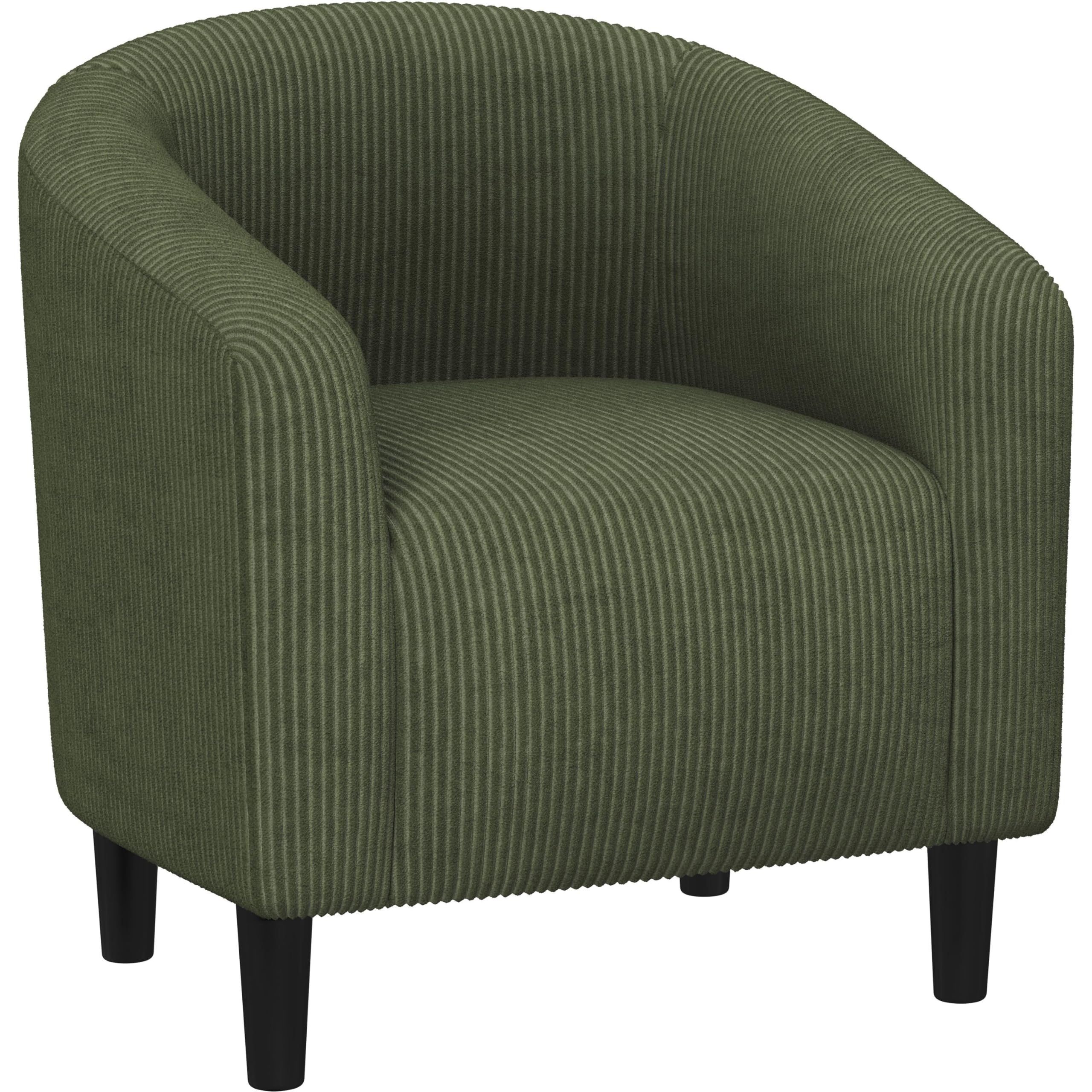 Yaheetech Velvet Club Chair, Modern Tufted Accent Chair with Armrest, Upholstered Barrel Chair with Solid Legs for Living Room/Bedroom/Study/Waiting Room, Navy Blue