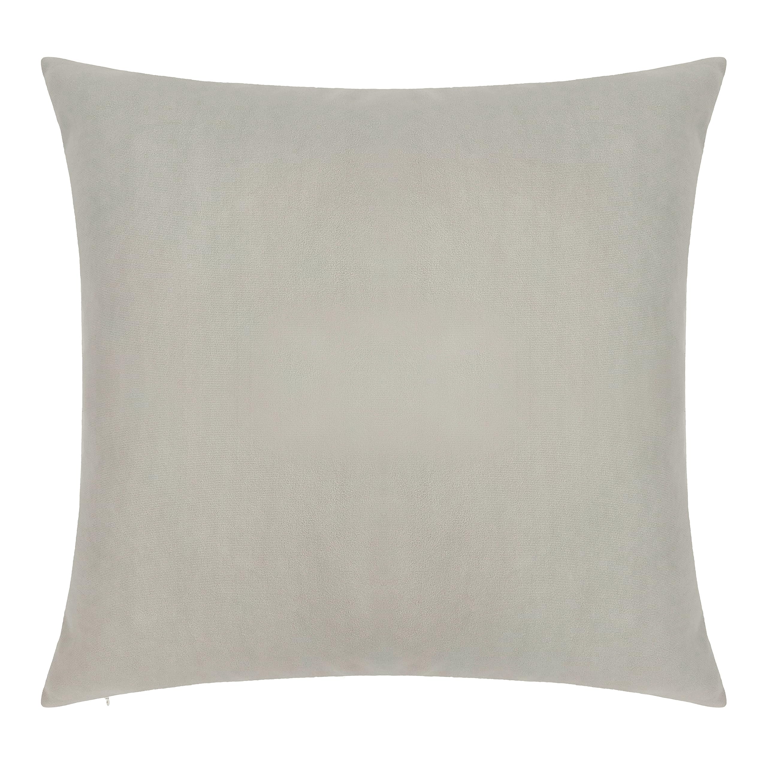 Pack of 1 Velvet Decorative Throw Pillow Cover 20x20 Inches, Cushion Cover Set for Home Sofa, Couch, Bedroom, Living Room, Soft and Breathable Fabric, Hidden Zipper (Dark Grey, 20" x 20")
