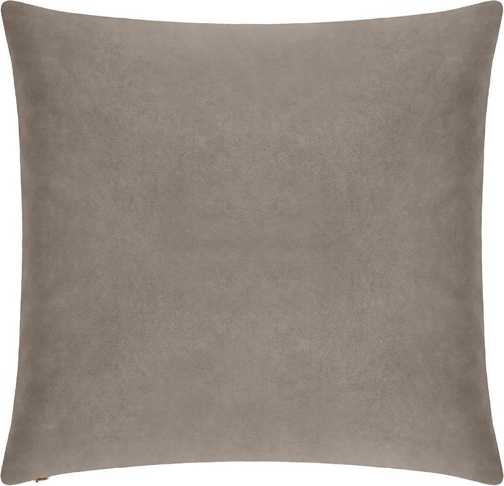 Pack of 1 Velvet Decorative Throw Pillow Cover 20x20 Inches, Cushion Cover Set for Home Sofa, Couch, Bedroom, Living Room, Soft and Breathable Fabric, Hidden Zipper (Dark Grey, 20" x 20")