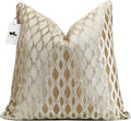 22x22 Beige Pillow Covers, Gold Cushion Throw Velvet Covers ,Velvet Beige Gold Square Modern Style for Living Room, Couch, Sofa, Bed, Chair, Cover Pillow Cover for Couch Bed and Chair (No Insert)