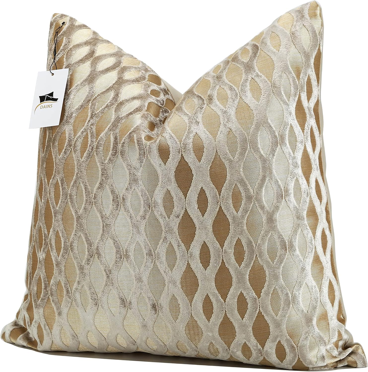 22x22 Beige Pillow Covers, Gold Cushion Throw Velvet Covers ,Velvet Beige Gold Square Modern Style for Living Room, Couch, Sofa, Bed, Chair, Cover Pillow Cover for Couch Bed and Chair (No Insert)