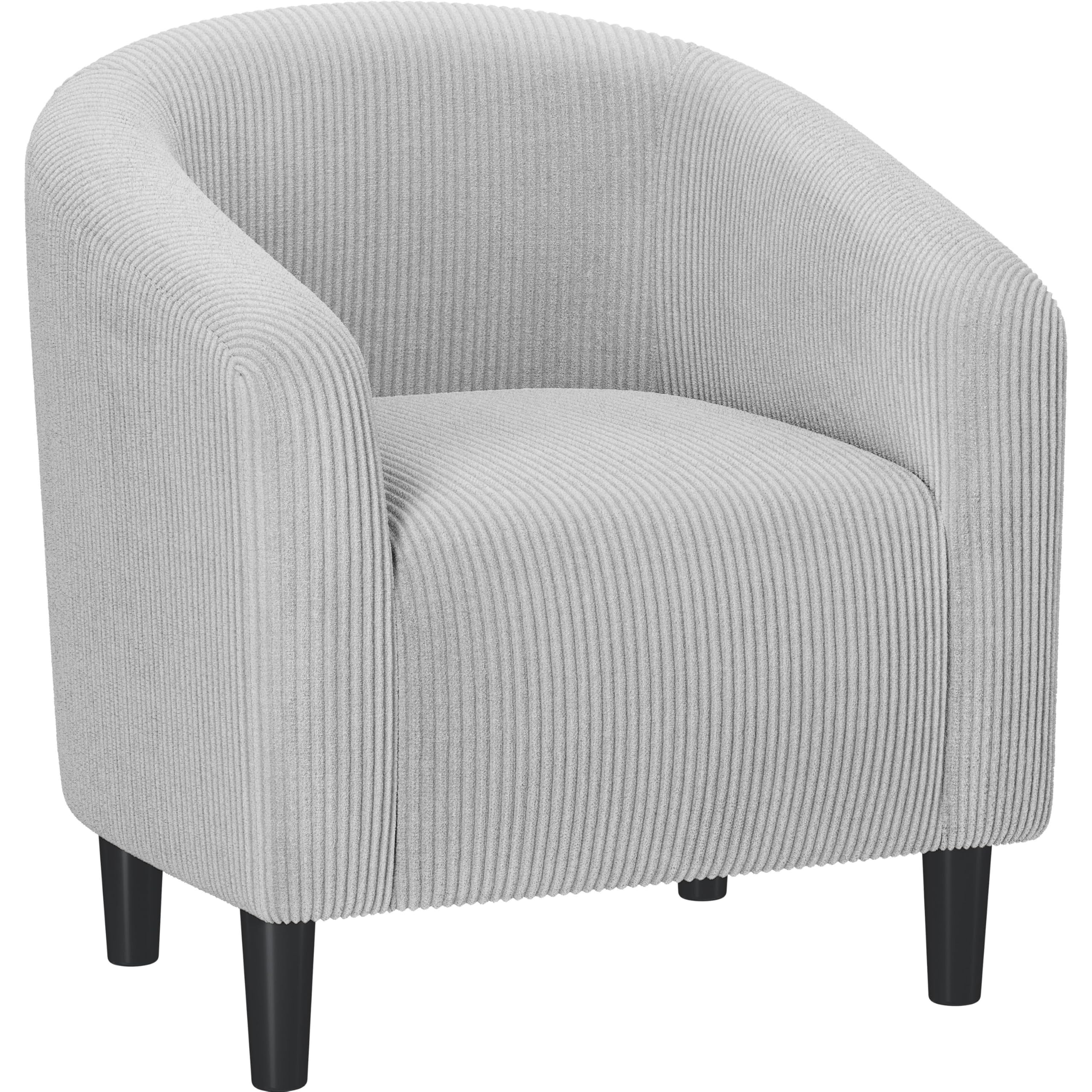 Yaheetech Velvet Club Chair, Modern Tufted Accent Chair with Armrest, Upholstered Barrel Chair with Solid Legs for Living Room/Bedroom/Study/Waiting Room, Navy Blue